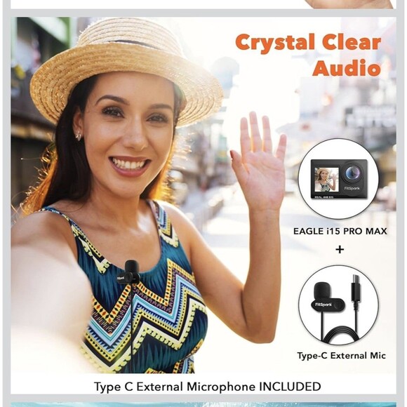 FitSpark Eagle i15 Pro Max Real 4k Dual Touch Screen Action Video Camera - Picture 10 of 16